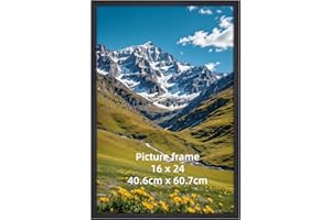 Ditwis Marco de Fotos 40x60 cm Aluminio Negro, Marco de Metal Grande para Fotos, Posters y Obras de Arte, para Colgar en la Pared