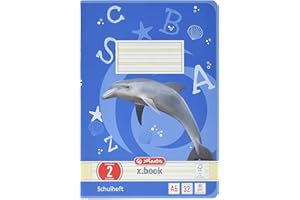 Herlitz zeszyt A5, papier bezdrzewny, w kratkę lub w linię, 80 g/m2, 32 arkusze, biały