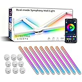 Spectra Lights Smart, Customisable LED Line Wall Panels with RGBIC Lights, Remote, WiFi & App Control (Pack of 9)