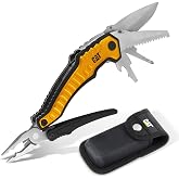 Caterpillar &Ccedil;ok Fonksiyonlu Alet 9'u 1 arada, X-Large, Uzun Burun Pense, Tel Kesici, Bı&ccedil;ak, Şişe A&ccedil;acağı, Tornavida, Testere 