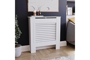 Vida Designs Milton osłona grzejnika biała nowoczesna malowana szafka MDF, mała (wys.: 82/szer.: 78/D: 19 cm)