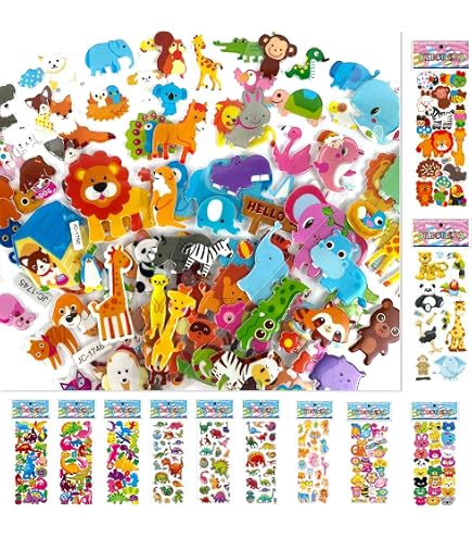 Celestia Wiederverwendbare Stickerbücher – 3 Sets, Unterwasserwelt/Tiere/Bauernhof, Für Kinder 2–8 Jahre