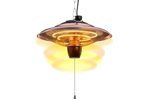 DONYER POWER Elektrischer Terrassenheizer, Deckenmontage, für den Innen- und Außenbereich, 2000 W