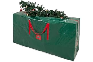 DECO EXPRESS Borsa per Albero di Natale - Sacco per Albero di Natale Resistente con Cerniera e Manici Porta Palline di Natale e Decorazioni Natalizie (Verde 160cm)