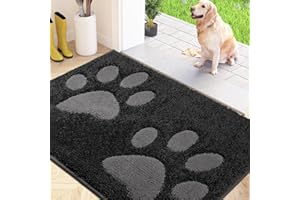 FCSDETAIL Dirt Trapper Indoor Door Mat 80 x 120 cm, Washable Entrance Rug, Absorbent Dog Doormat for Muddy Paws, Inside Mat for front door, Entryway, Pets