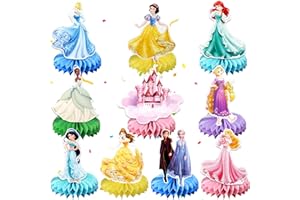 Heartsking Tischdekoration Geburtstag Mädchen, 9 Stück Honeycomb Dekorationen Tischdeko Geburtstag Geburtstagsdeko Kindergeburtstage Party Tischdeko für Geburtstag Kinder