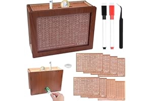 Y.A. LOTUS Hucha con Contador para 10.000 Euros, Marca extraíble de Madera, Caja de Dinero Reutilizable con marcación de Destino