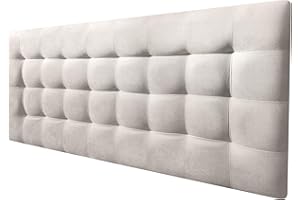 DecorQUALITY Cabecero Cama Canadá Deluxe - Cabezal Tapizado Acolchado de Tela Antimanchas - Cabecero Premium Dormitorio (Beige, 150x70)