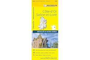 Carte Départementale Côte-d'Or, Saône-et-Loire