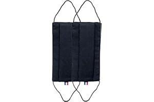 ALEX(E) Masque Barrière de protection Catégorie UNS1, testé 50 lavages, Avec Barrette nasale, 3 couches avec filtre, Normes AFNOR testé DGA, Made in France, Par Lot de deux pièces (Marine)