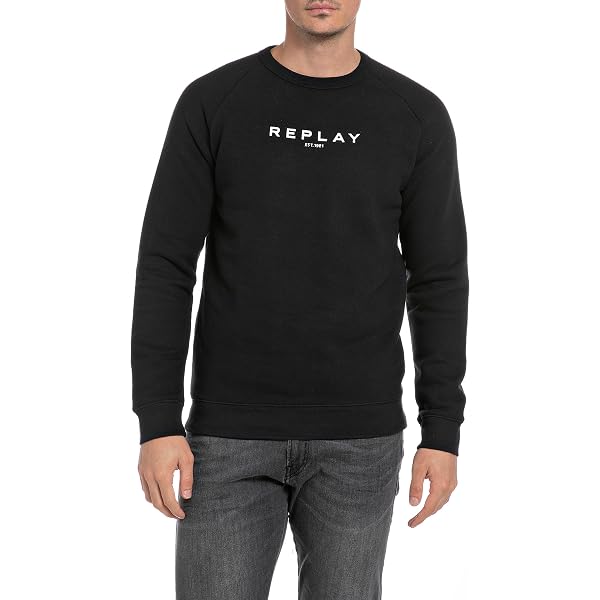 REPLAY Zaino Uomo In Pelle PU: Nero, Pratico E Resistente, Tracolla Regolabile (One Size)