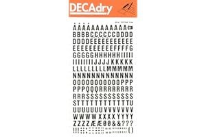 APLI Buchstaben und Zahlen übertragbar, schwarz. Buchstaben 8 mm Schwarz