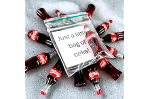 FUZZY CACTUS 2 Little Bags Of... Novelty Joke Gift Bag with coke Bottle Design, Party Prop, Festival Accessory, Stag do, Baggie, Prank
