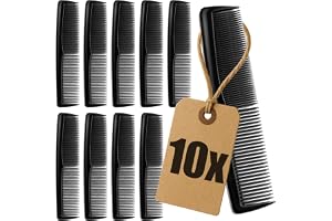 com-four® 10x Hårkammar, Fina och Grova Tänder, Praktisk och Hållbar