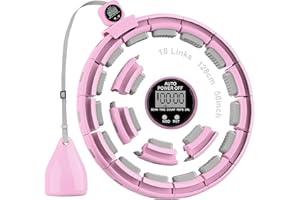 SONKOLORO Smart weighted Hula Ring Hoops for Adults, Quiet Fitness Hoop with Ball, Fit Hoop Plus Size 128CM, Digital Circle Hoops with Calorie Counter, Weight Loss Silent Hoola Hoop