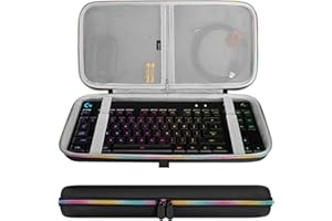 Geekria Tenkeyless TKL etui na klawiaturę, twarda obudowa, torba podróżna na 80% 87 klawiszy, mechaniczna klawiatura do gier, kompatybilna z Logitech G Pro, Razer Huntsman Tournament Edition TKL (RGB)