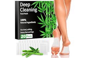 Radikor Set di 20 cerotti per piedi detox per alleviare lo stress e dormire meglio, cerotti detox naturali rimuovono le tossine, aumentare il metabolismo