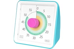 TWENTY5 SEVEN Visual Timer with Protective Case, 60-Minute Countdown Timer for Kids Autism ADHD Classroom Home Office, Countdown Clock for Meeting Time Management, Colorful