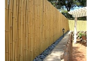 DE-COmmerce Hochwertiger Garten Zaun Sichtschutz Bambus ATY Nature I Garten, Terrasse, Balkon Sichtschutz Bambus mit geschlossenen Rohren I Windschutz Bambus (HxB) 180 cm x 180 cm