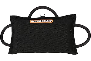 DINGO GEAR WWW.DINGOGEAR.COM 1977 Dingo Gear Cuscino Mordicchio Rinforzato in Cotone-Nylon per l'Educazione IGP IPO K9 e l'Addestramento dei Cani, Colore Nero, Modello S00522