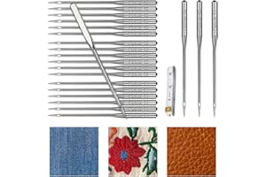 SYOZPXY Sewing Machine Needles, 60PCS Sewing Machine Accessories, 3 Sizes 90/14 100/16 110/18 Needles for Sew Thick Fabrics Including Canvas, Jeans, Autumn Coat