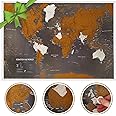 Maps International Scratch the World® Travel Map – Black Scratch Off World Map Poster – 84 x 59