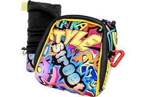 BubbleBum Rehausseur Siège Auto de Voyage Gonflable - Groupe 2/3 - Compact, Confortable, Pliable, Portable et Pratique - Parfait pour les Vacances, le Covoiturage et 3 à L’Arrière (Graffiti)