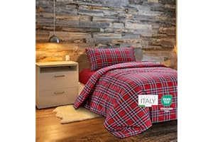 Dorian Home - Set Copripiumino Singolo Cotone 100% Puro, Morbido e Certificato con 1 Sacco Copri Piumino 155x210 + 1 Federa Cuscino Letto 50x80 con Patella di 18 cm, Parure Copripiumino 4 Stagioni