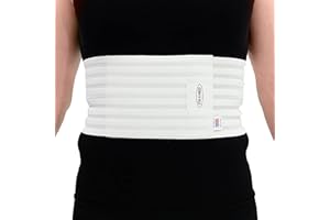 ITA-MED Breathable Elastic Rib Brace for Men, Ideal Compression Support Wrap/Belt for Broken, Cracked, Dislocated & Fractured Ribs, Made In USA (White, Small)