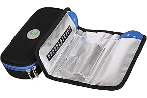 AYVANBER Insulin Cooler Travel Case Temperature Display Medication Insulated Cooling Bag with 2 Reusable Gel Ice Packs for Insulin Pens While Traveling and Other Diabetic Supplies (Black)