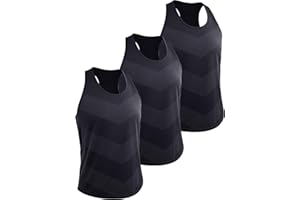 Cadmus Men's 3 Pack Gym Muscle Vest Running Dry-Fit Sleeveless Y-Back Tank Top Training Fitness Shirts