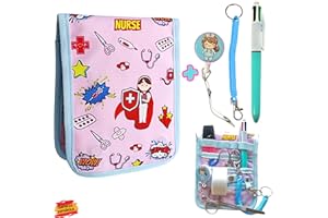 BASAMA ®️ Salvabolsillos Enfermeria +2 Porta Tijeras Enfermeria + Boligrafo de 4 Colores | Este Bolsillo Enfermera Organizador con imanes, es la Mejor Idea de Regalos para Enfermera en apuros