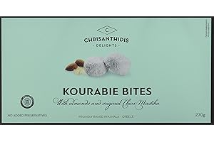 ‎CHRISANTHIDIS DELIGHTS Chrisanthidis S.A. Kourabie Buttergebäck mit Mandeln und originelle Chios Mastix 270g, 2er Pack (2 x 270 g)