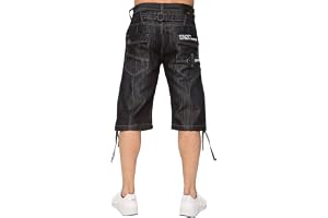 Nya ENZO jeans för män denim vår sommar blå mörka shorts midja storlek 28-48