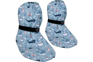 HECKBO Baby Regenfüßlinge mit Vlies – wasserdichte Regen Schuhüberzieher 3–24 Monate – Überziehschuhe für Baby Schuhe und Krabbelschuhe