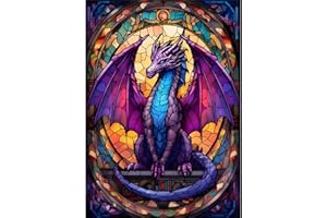 EOBROMD Dragon Diamond Painting, 5D Fantasy Diamond Painting Kits for Adults Kids, Full Round Drill Diamond Art Kits, Diamond Painting Art Crystal Rhinestone Art Craft for Home Decor Gifts 30x40cm