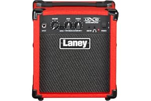 Laney LX10 COMBO Electric Guitar Amp - Amplora da 10 W perfetto per principianti - presa per le cuffie per la pratica, Aux in per incepparsi lungo-2 bande eq con interruttore di azionamento-rosso