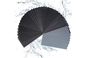 DAJMAIEZ Mnixy 56 piezas de papel de lija en húmedo y seco, grano 120-3000, papel de lija de carburo de silicio para madera, vidrio, yeso, compatible con bloque de lijado