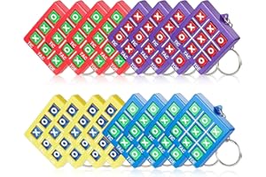 Sophisticate Llaveros Tic Tac Toe Set Como Regalos Cumpleaños Niños Colegio 16 Piezas Llaveros de Tres en Raya para Niños de 8 a 12 Años Mini Clips de Mochila Recuerdos para Fiesta Cumpleaños Niñas