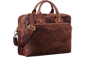 STILORD 'Hector' Große Business Ledertasche für Herren Vintage Umhängetasche mit 15.6 Zoll Laptop-Fach Leder Aktentasche DIN A4 im XL Format