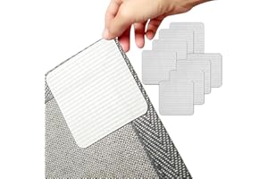 PKCHYE Nastro antiscivolo per Tappeti, Set di 8 Tappeto Gripper Antiscivolo Sottotappeto, Lavabile Riutilizzabile Pinze Adesivo per Tappeti, mantenere il tappeto in posizione e appiattire gli angoli
