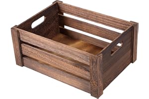 Wickerfield Wooden Crate with Handles Shelve Basket Racking Crates Gift Hampers Wedding Decoration Retail Display Rack (Medium)