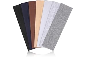 DiyJibb Stirnbänder für Frauen, rutschfest, 7 Stück, modische Sport-Haarbänder für Damenhaar, weiches Baumwolltuch, Dehnbare Stirnbänder für Frauen, für Workout, Yoga, Laufen