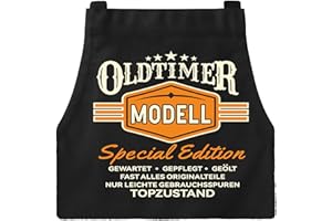 XCSJKJ Grillschürze für Männer Kochschürze Herren Schürze lustig, Grill schürze für Männer küchenschürze Herren personalisiert mit 4 Taschen Grill Schürze