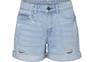 NOISY MAY Mujer Shorts Vaqueros con Roturas y Dobladillo Vuelto.