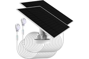 LIFEMOI Confezione da 2, aggiornata, con luce di respirazione di avviso di ricarica. Pannello solare da 6 W compatibile con fotocamere Google Nest per esterni e interni e di seconda generazione (versione