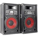 Fenton SPA1200 12 Inch Powered Karaoke Party Bluetooth Speaker System with MP3 USB Microphone Inputs SPA1200