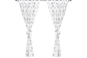 TupTam Tende con Bracciali per Camerette per Bambini 2 pz, Orsi/volpi/Menta, c. 155x95 cm