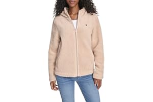 Tommy Hilfiger Damen Zipper Hoodie Sherpa Fuzzy Jacket Sweatshirt (1er Pack)