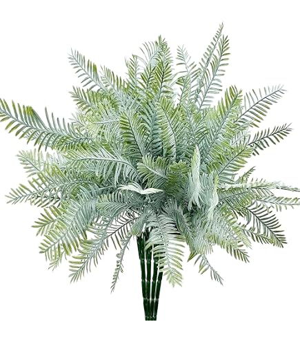 Ramo Di Felce Spada Artificiale KENNET 90cm - Verde-Giallo, Pianta Finta Decorativa Per Interni/Esterni